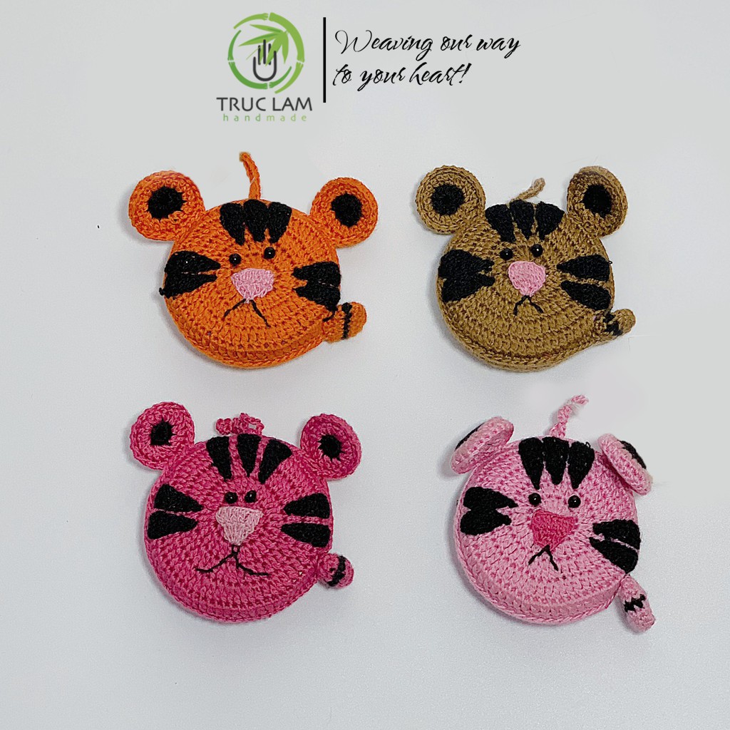 Thước Dây Cuộn Mini Rút Tự Động Đan Len Nhiều Màu Sắc  – Trúc Lâm Handmade