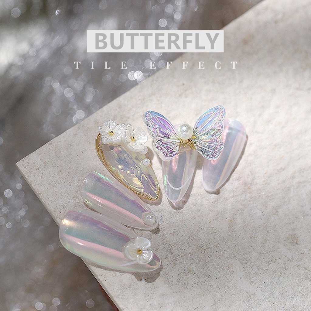 Phụ Kiện Trang Trí Móng Tay Hình Cánh Bướm 3D Xinh Xắn