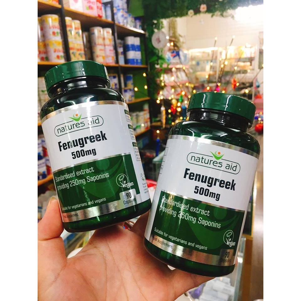 Viên Uống Lợi Sữa Fenugreek Natures Aid 500mg Của Anh