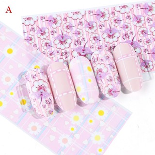 Foil dán móng hoa và da beo 10 tấm(4x20cm)