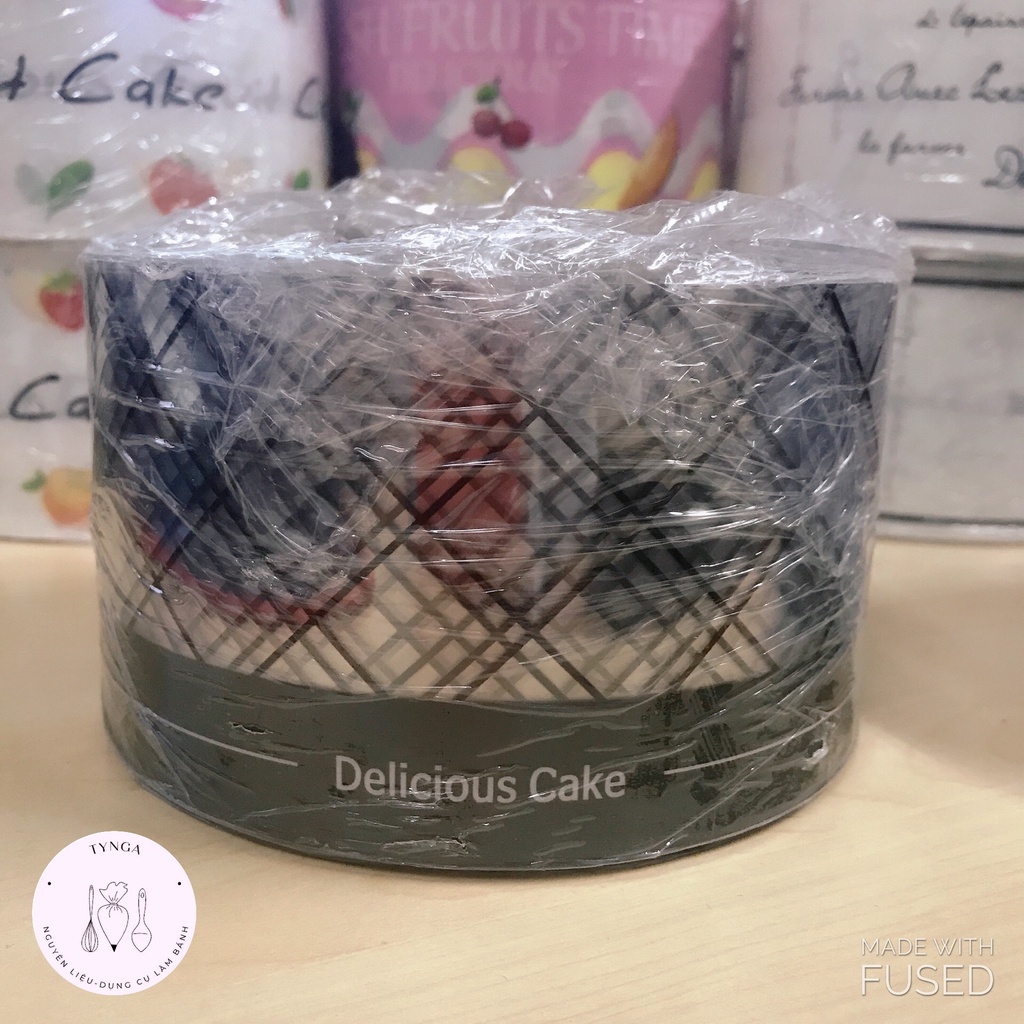 Cuộn mica cứng bọc thành bánh Mousse nhiều màu 10m, 5m cao 8cm