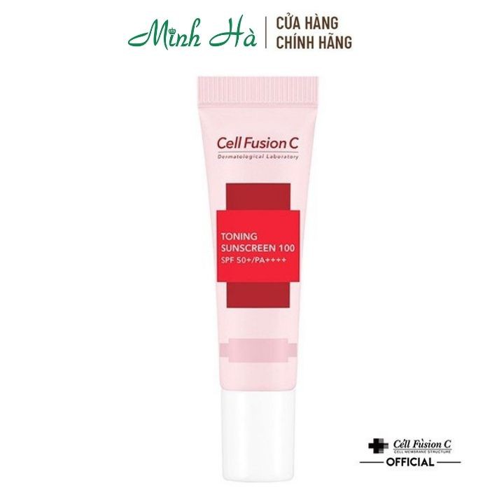 Kem chống nắng Cell Fusion C Toning Sunscreen 100 SPF 50+ PA++++ Tone Up & Brightening 10ml
