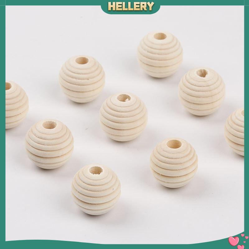 Bộ 100 Hạt Gỗ Hình Tổ Ong Dùng Làm Trang Sức