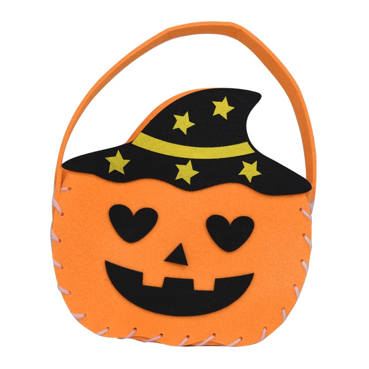 Túi Đựng Kẹo Tự Làm Hình Bí Ngô Halloween Cho Bé