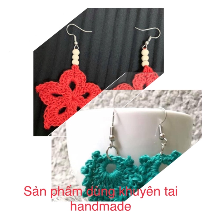 Khuyên Bông Tai màu bạc  tự làm/móc khuyên tai