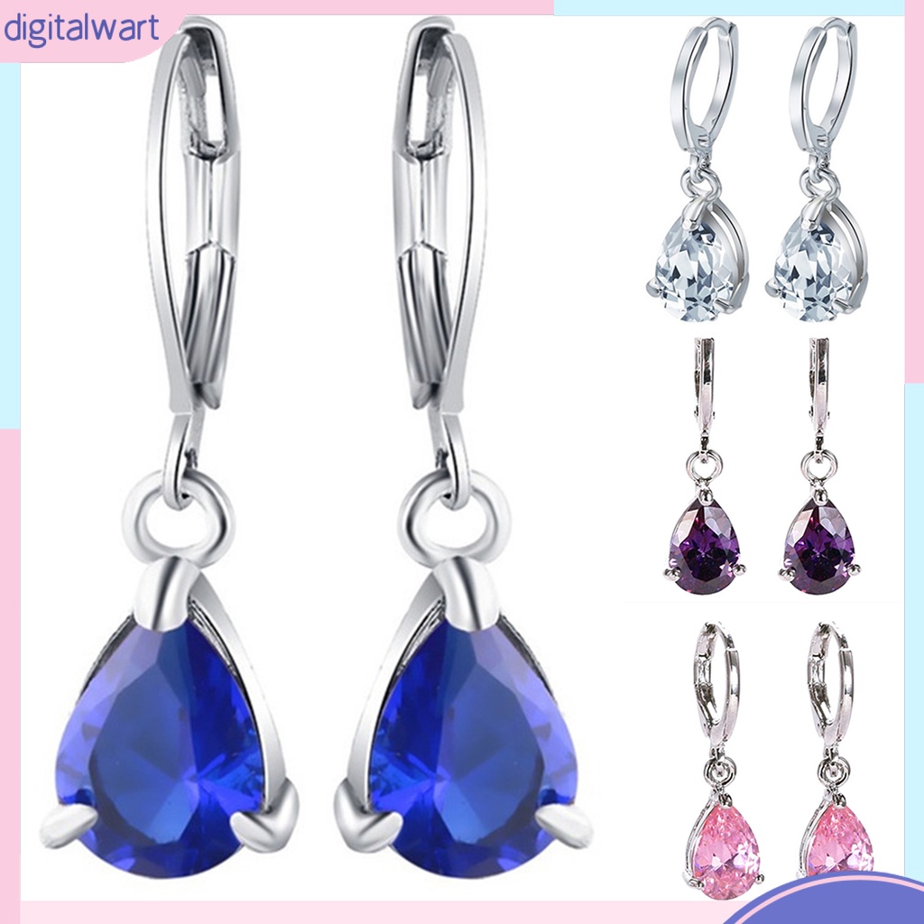 Bông Tai Hình Giọt Nước Chất Liệu Thân Thiện Với Da Thiết Kế Đơn Giản Thanh Lịch