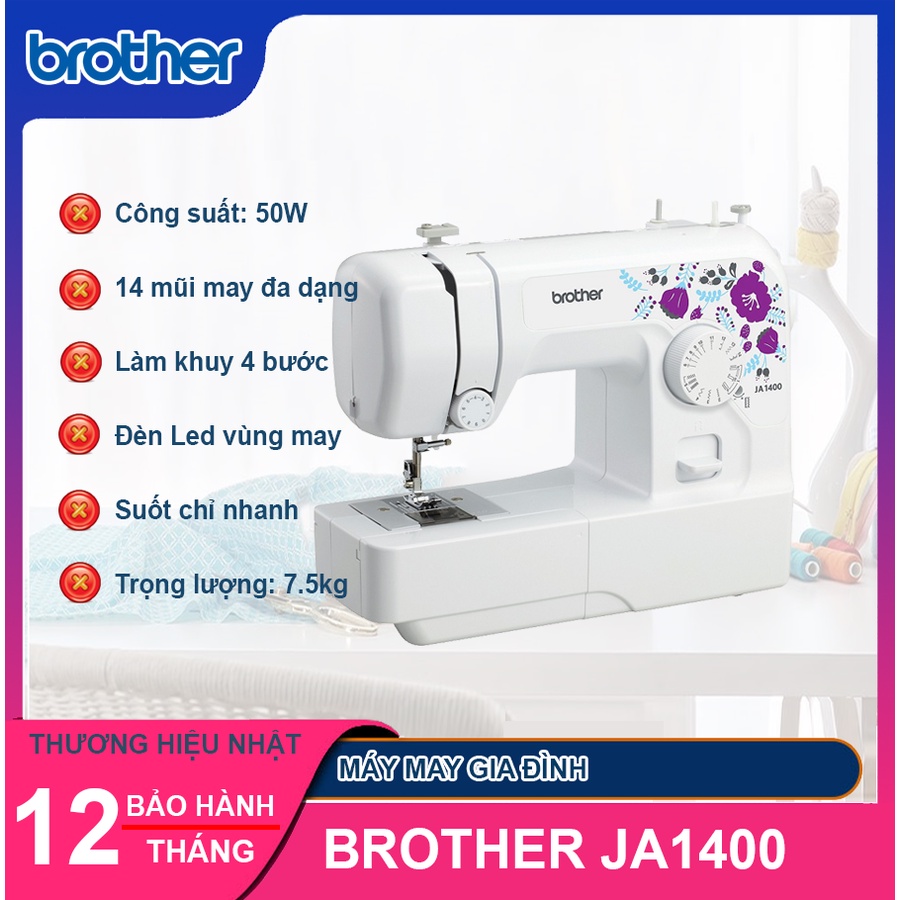 Máy May Gia Đình Brother JA1400 Hàng chính hãng, Bảo hành 12 tháng