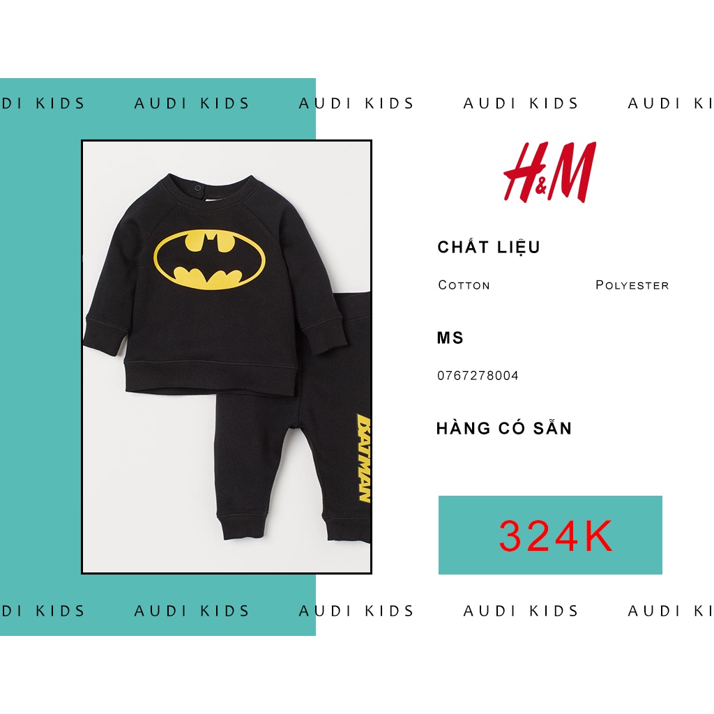 Set đồ trẻ em Batman cực ngầu cho bé - H&M chính hãng