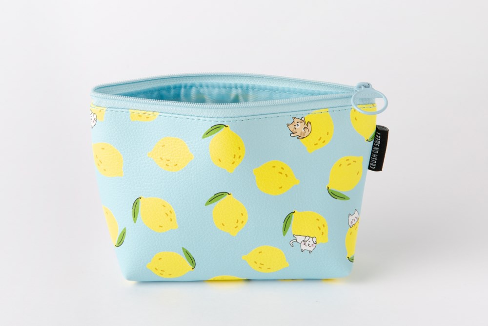 Túi NHỏ ARTBOX Hàn Quốc Màu Xanh Lam Hình Chanh Và Mèo Đáng Yêu