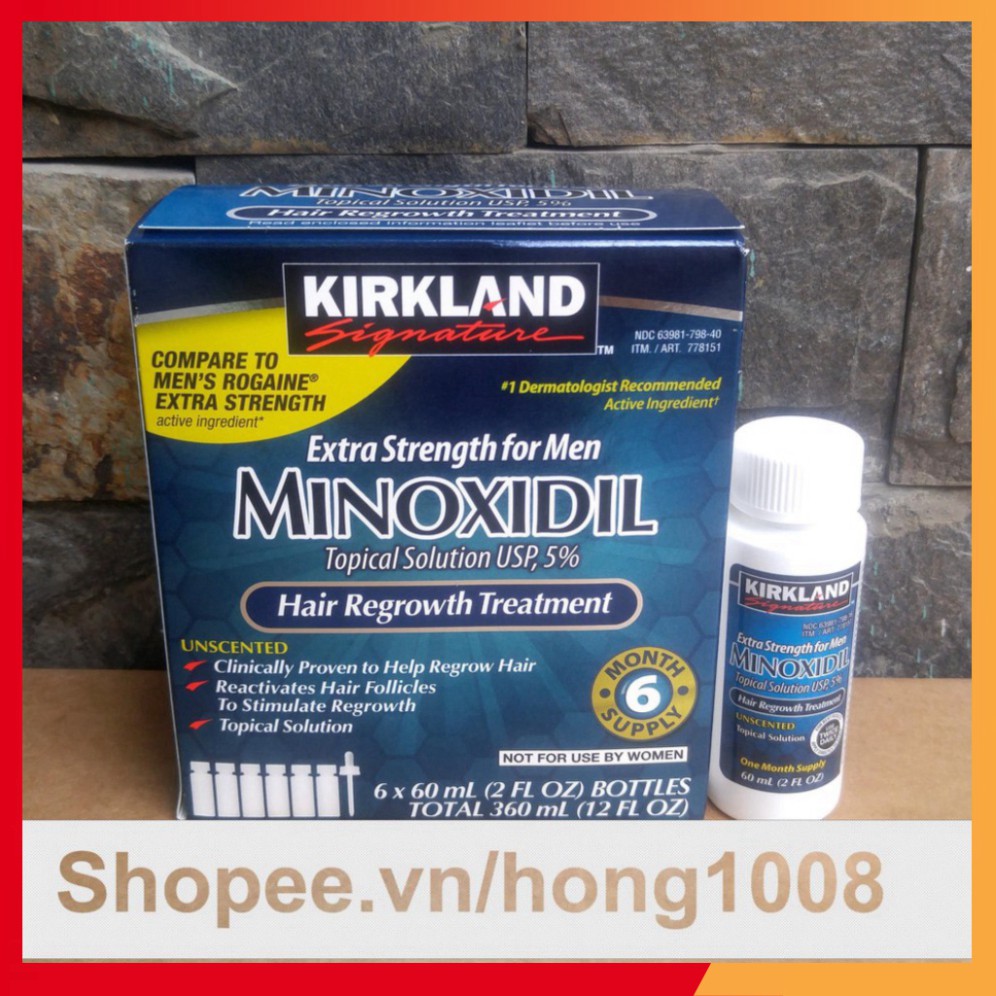 Dung Dịch hỗ trợ mọc tóc Minoxidil 5 % Kirkland dành cho Nam Giới Của Mỹ GIẢM 5