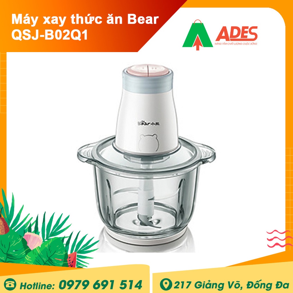 Máy Xay Thức Ăn Bear QSJ-B20Q1 - BẢN QUỐC TẾ - Bảo hành Chính hãng - Xay thịt, Xay cháo, Xay rau củ, Xay đã năng