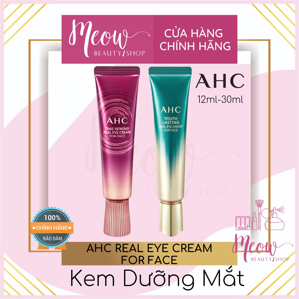 AHC - Kem mắt AHC AGELESS REAL EYE CREAM FOR FACE (12ml - 30ml)