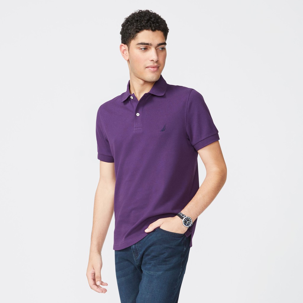 Áo thun nam tay ngắn cổ bẻ / Áo thun Polo dáng slim fit chất vải da cá dày dặn xuất xịn NPL068