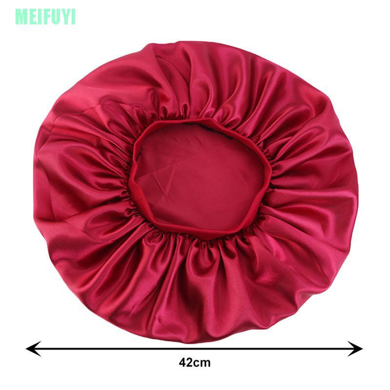 (Hàng Mới Về) Mũ Trùm Tóc Khi Ngủ Bằng Satin Có Thể Điều Chỉnh Kích Cỡ