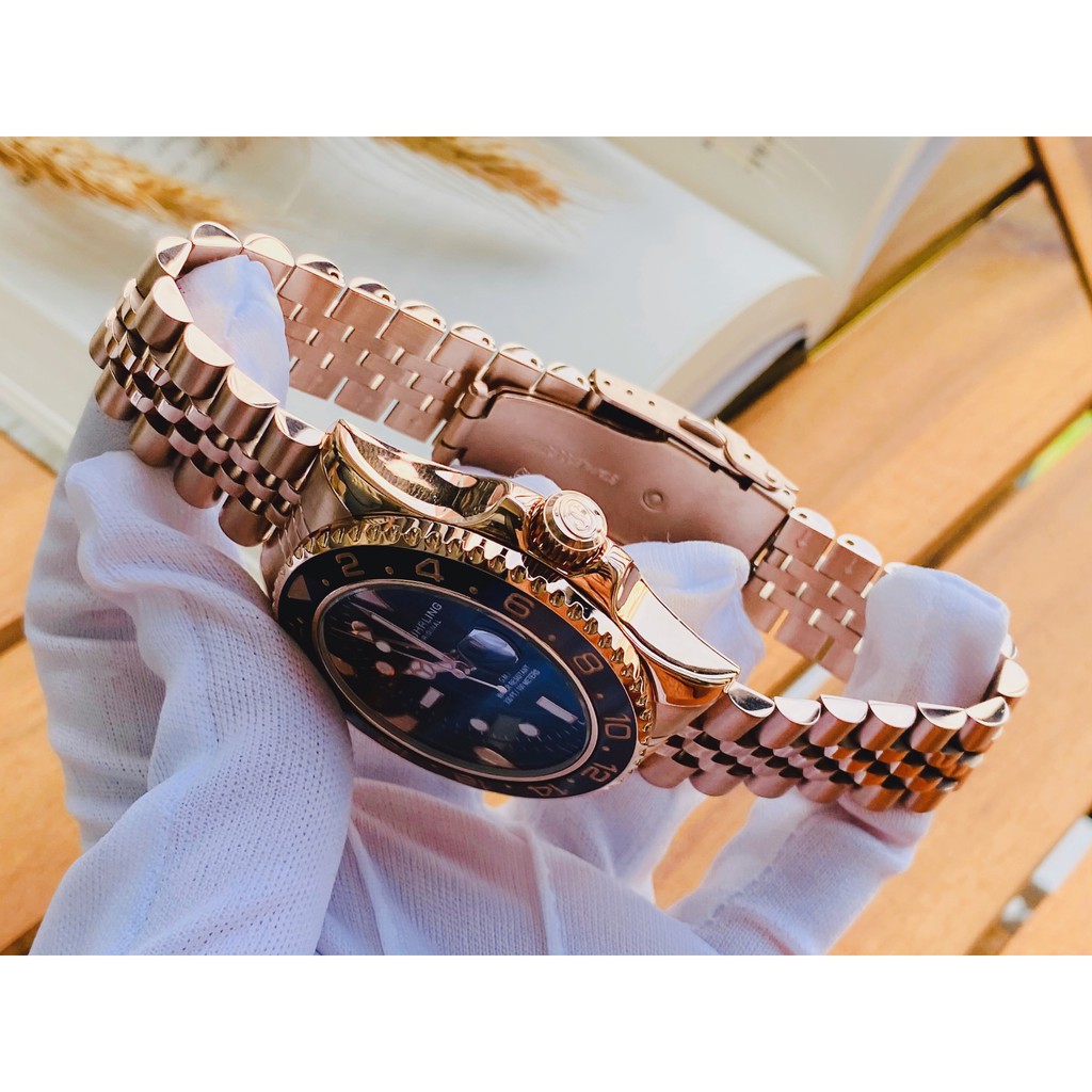 Đồng hồ nam chính hãng Stuhrling  3968 Aqua-Diver - Máy Quartz pin - Kính cứng