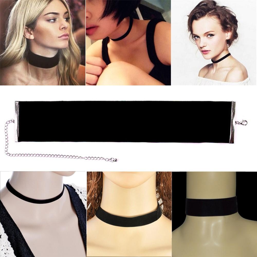 Choker Nhung Đen Phong Cách Gothic Cá Tính