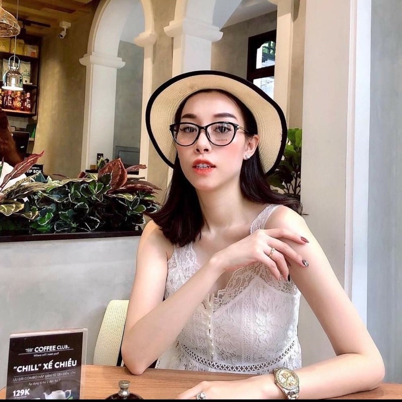 gọng kính mắt mèo chân mảnh nhận làm kính cận viễn loạn theo yêu cầu TF
