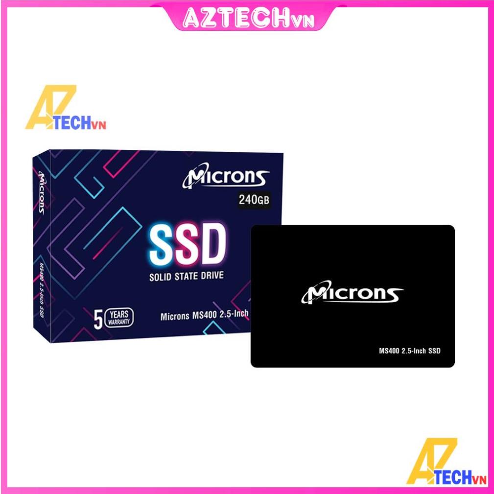 [Siêu Sale] Ổ CỨNG SSD 240GB MICRONS MS400 2.5'' SATA III - CHÍNH HÃNG - BẢO HÀNH 36 THÁNG TẶNG KÈM DÂY SATA