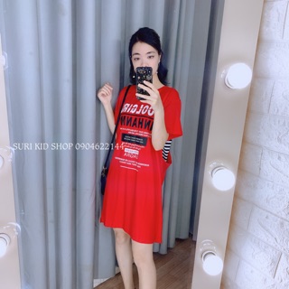 Combo áo váy đỏ, áo vàng, 2 áo đỏ fila