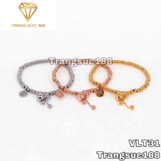 Lắc tay titan bi tròn hồ lô VLT31