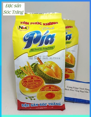 Bánh Pía Đậu Xanh Sầu Riêng Tân Phúc Khánh Túi 500 g