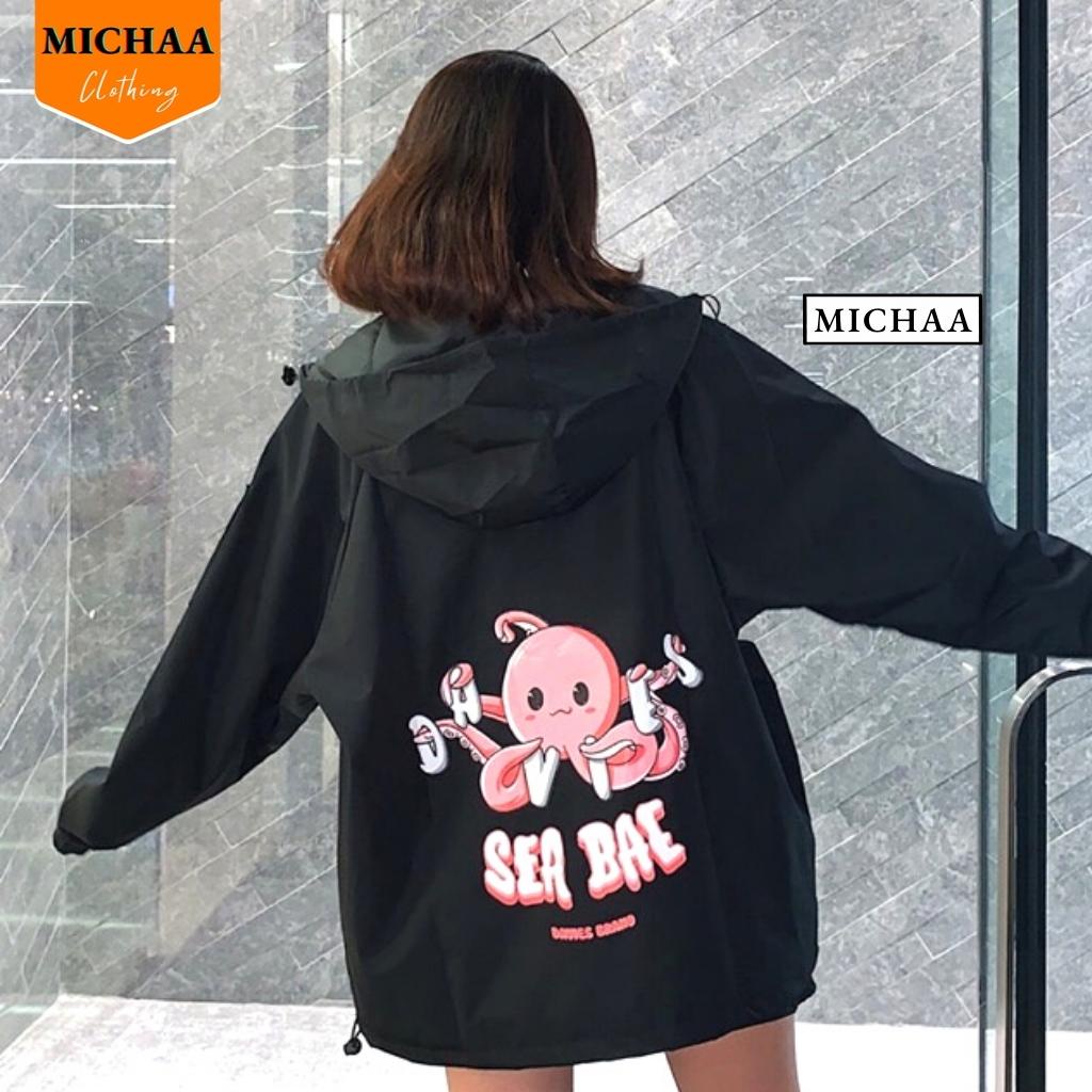 Áo Khoác Bomber Dù SEA BAE Nam Nữ Ulzzang Unisex 2 Lớp Kiểu Form Rộng - MICHAA