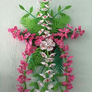 hoa treo tường 50k hoa xốp treo tường trang trí lớp học, nhà cơ quan.  chất liệu xốp bittit
