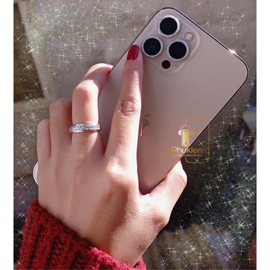 Bộ dán bảo vệ 3 mắt camera ip 12 Mini/ 12/ 12 Pro max kim cương chống trầy