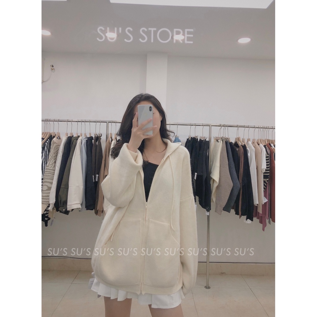 Áo khoác len gân 2 túi trước A2048 SUSTORE