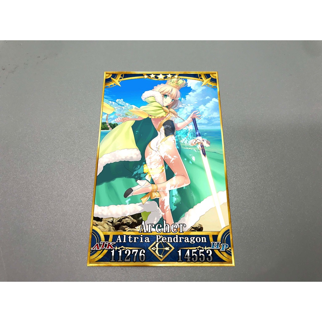Thẻ bài custom card bánh xốp anime Fate/Grand Order FGO để sưu tầm tự chọn Saber Altria Pendragon
