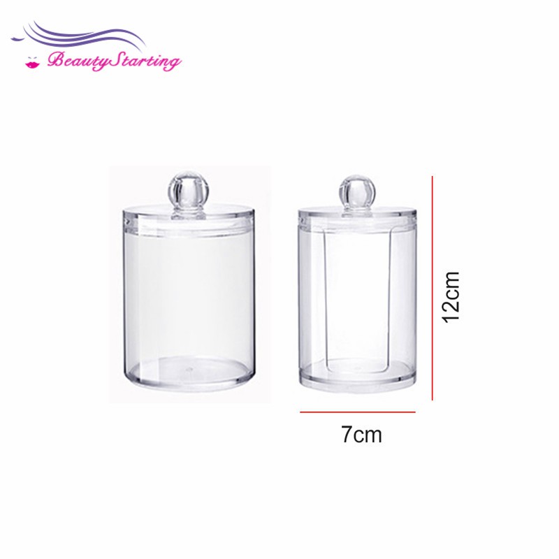 [Hàng mới về] Hộp đựng bông tẩy trang 2 tầng bằng chất liệu acrylic trong suốt tiện dụng | BigBuy360 - bigbuy360.vn