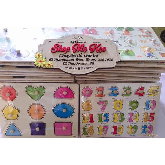 Combo 5 bảng gỗ có núm