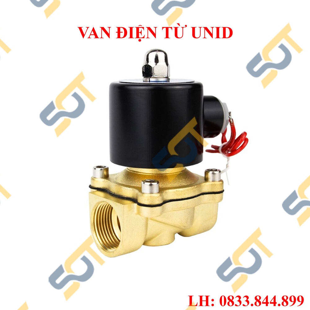 [VAN ĐIỆN TỪ] Van nước điện từ UNID coil nhôm - Đồng thau