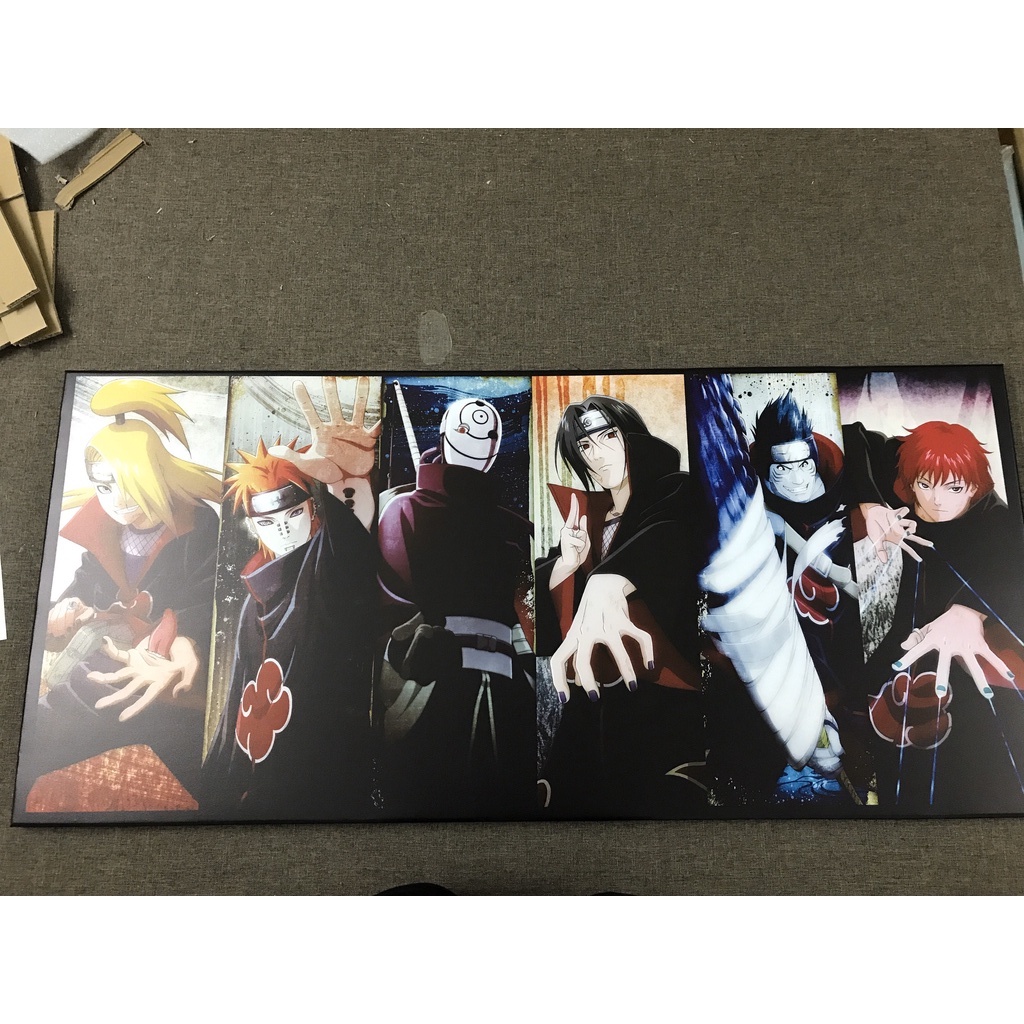 Tranh anime vải canvas khung treo tường decor 30X50CM trang trí nơi học tập One Piece Attack on Titan Kimetsu no Yaiba