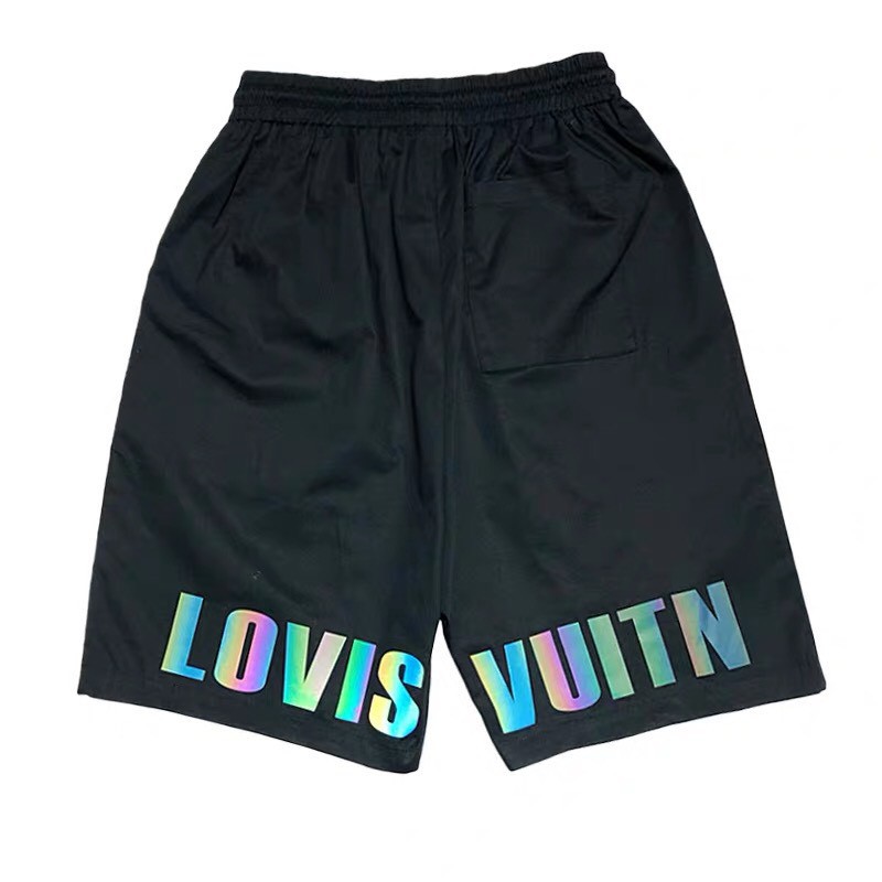 Quần đùi unisex nam nữ phản quang form rộng chất dài mịn phong cách hàn quốc 2 màu Trắng Đen basic