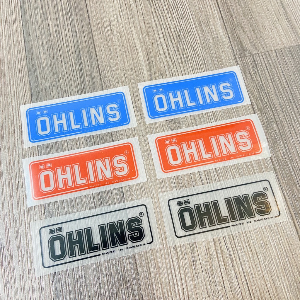 TEM UV TRANG TRÍ XE MÁY MẪU OHLINSS SIÊU ĐẸP