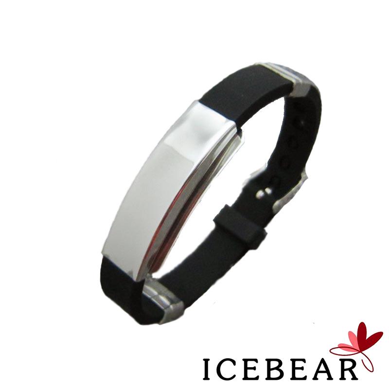 Vòng Tay Silicon Mặt Kim Loại Khắc Chữ Thời Trang Hàn Quốc