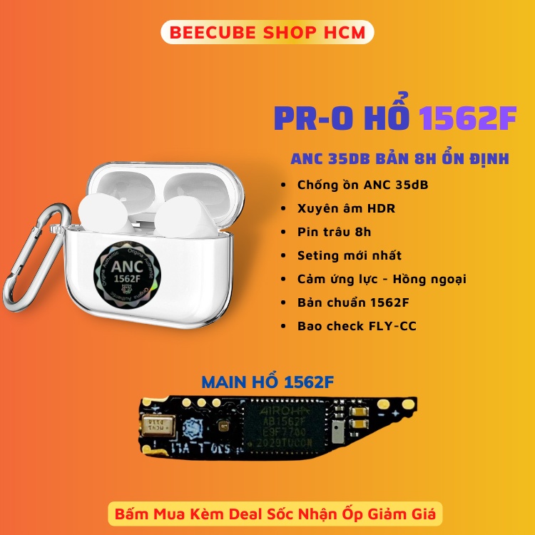 Tai Nghe Không Dây Pro HỔ VẰN 1562F Chống Ồn ANC Âm Vòm Vi Trình Mới Nhất