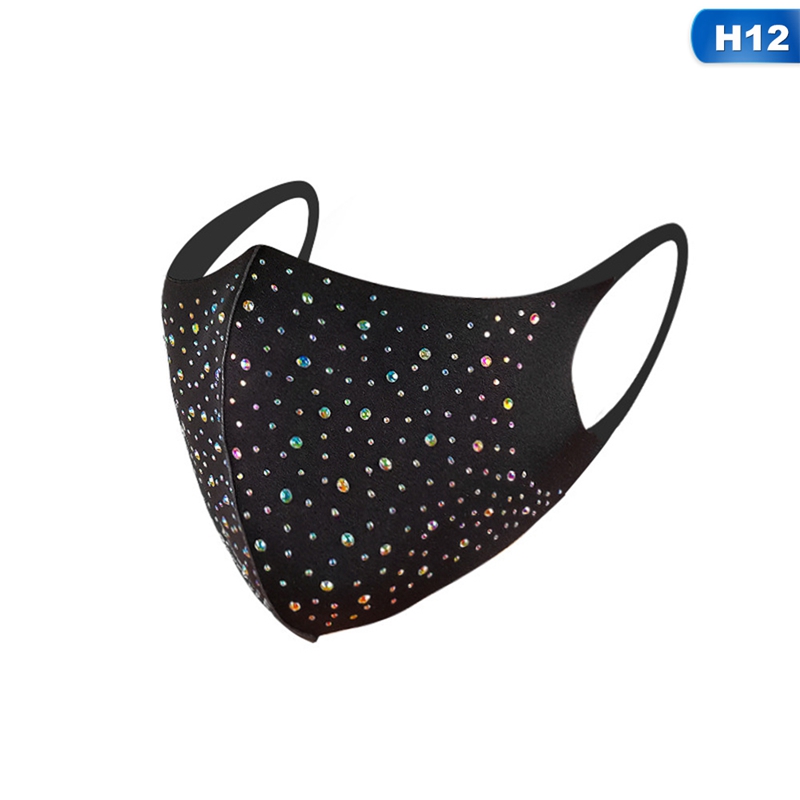 Khẩu trang thiết kế đính kim cương giả lấp lánh chống bụi bền bỉ | BigBuy360 - bigbuy360.vn