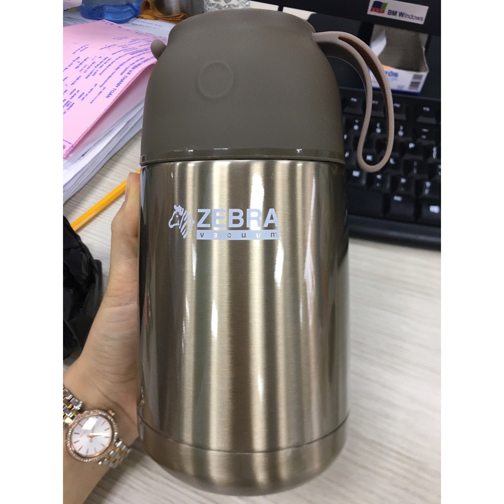 Bình ủ cháo giữ nhiệt Zebra Thái Lan 650ml-123006. Inox 304. Nhập khẩu Thái Lan