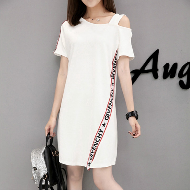 Đầm Chữ A Tay Ngắn Dáng Rộng Hở Vai Phong Cách Hàn Quốc Thời Trang Mới Cho Nữ | BigBuy360 - bigbuy360.vn