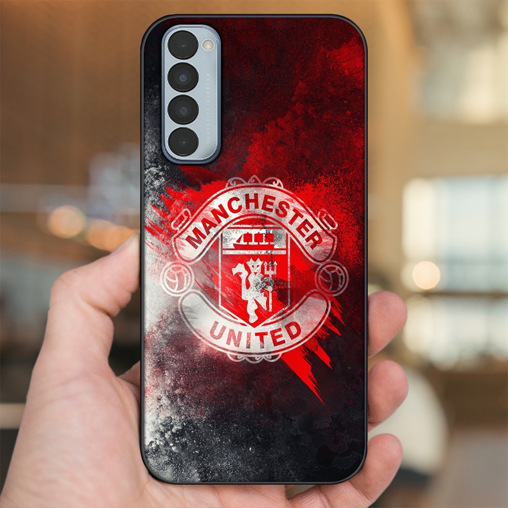 Ốp lưng Oppo Reno 4 Pro viền đen in hình MU Manchester United