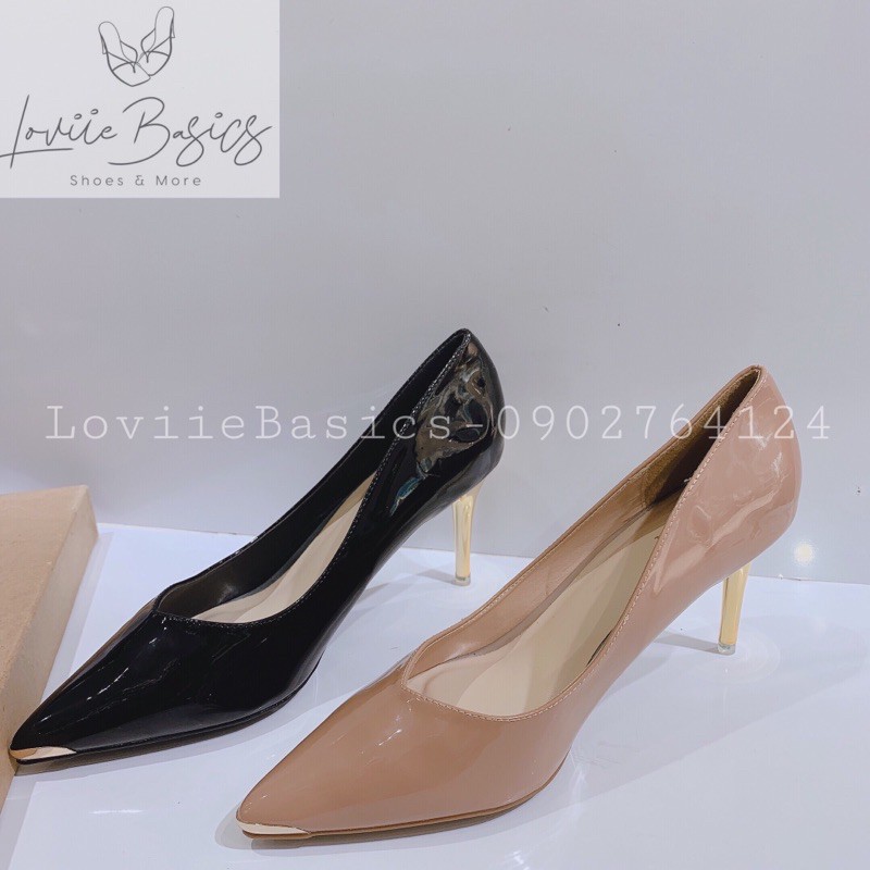 LOVIIE BASICS - GIÀY CAO GÓT 9 PHÂN BÍT MŨI - GIÀY CAO GÓT CÔNG SỞ GÓT NHỌN 9CM MẠ ĐỒNG - GIÀY CAO GÓT MŨI NHỌN  G210531