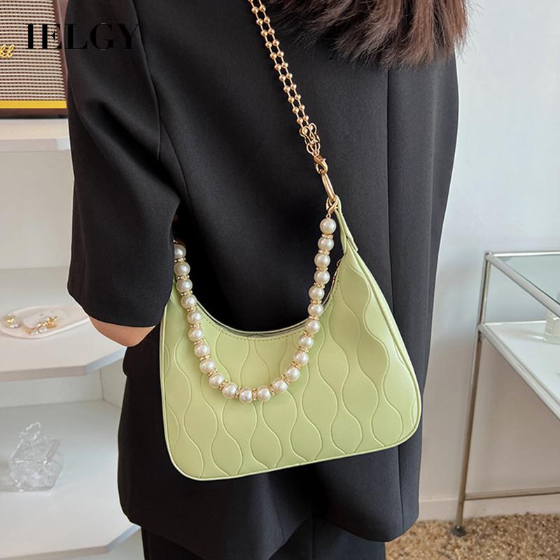 Ielgy niche Túi Đeo Một Bên Vai Dập Nổi Cao Cấp Cho Nữ