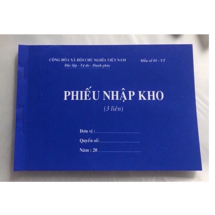 Phiếu Xuất Kho Phiếu Nhập Kho 3 liên A5 thông tư 107/2017 giấy đẹp 60 tờ 100 tờ