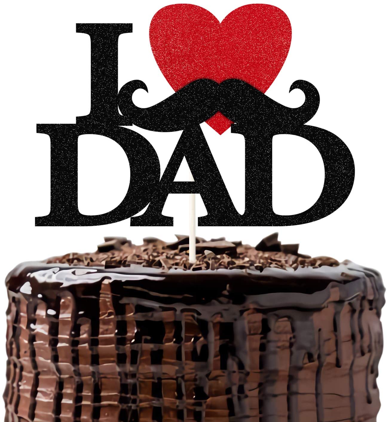 Topper cắm trang trí bánh kem hình chữ I Love Dad