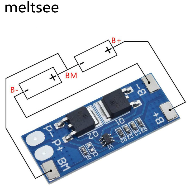 Bảng Mạch Bảo Vệ Pin Li-Ion 7.4v 8.4v 18650 Bms Pcm 15a 8a 2S Tiện Dụng