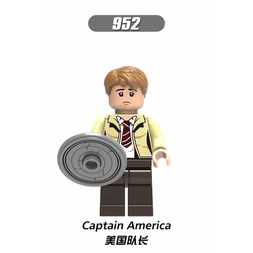 Đồ chơi búp bê cho trẻ emKhối xây dựng Xinhong XH0218 Dòng siêu anh hùng được lắp ráp Minifigure Techaka Quan sát Captain America Stan Lee