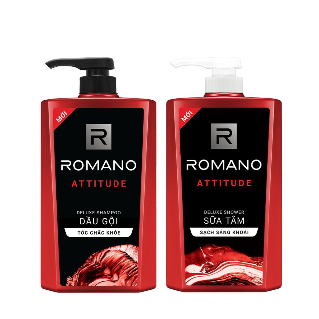 [Romano] Combo Dầu Gội Và Sữa Tắm Cao Cấp Romano Attitude 650G/Chai(có quà)