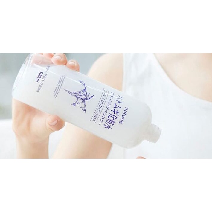 Nước hoa hồng LOTION DƯỠNG ẨM HẠT Ý DĨ Hatomuji NATURIE 500ML NHẬT BẢN